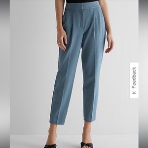 High Waisted Pleated Ankle Pant - Express - size 10